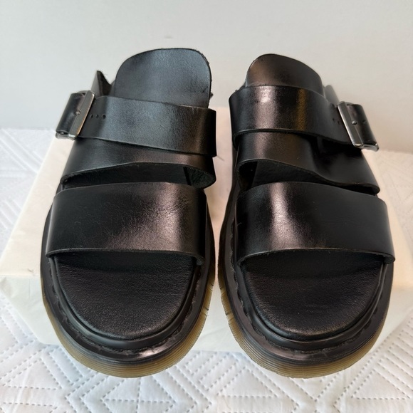 Dr. Martens Men’s Brelade Black Leather Slide Sandals Size 8 main image 7